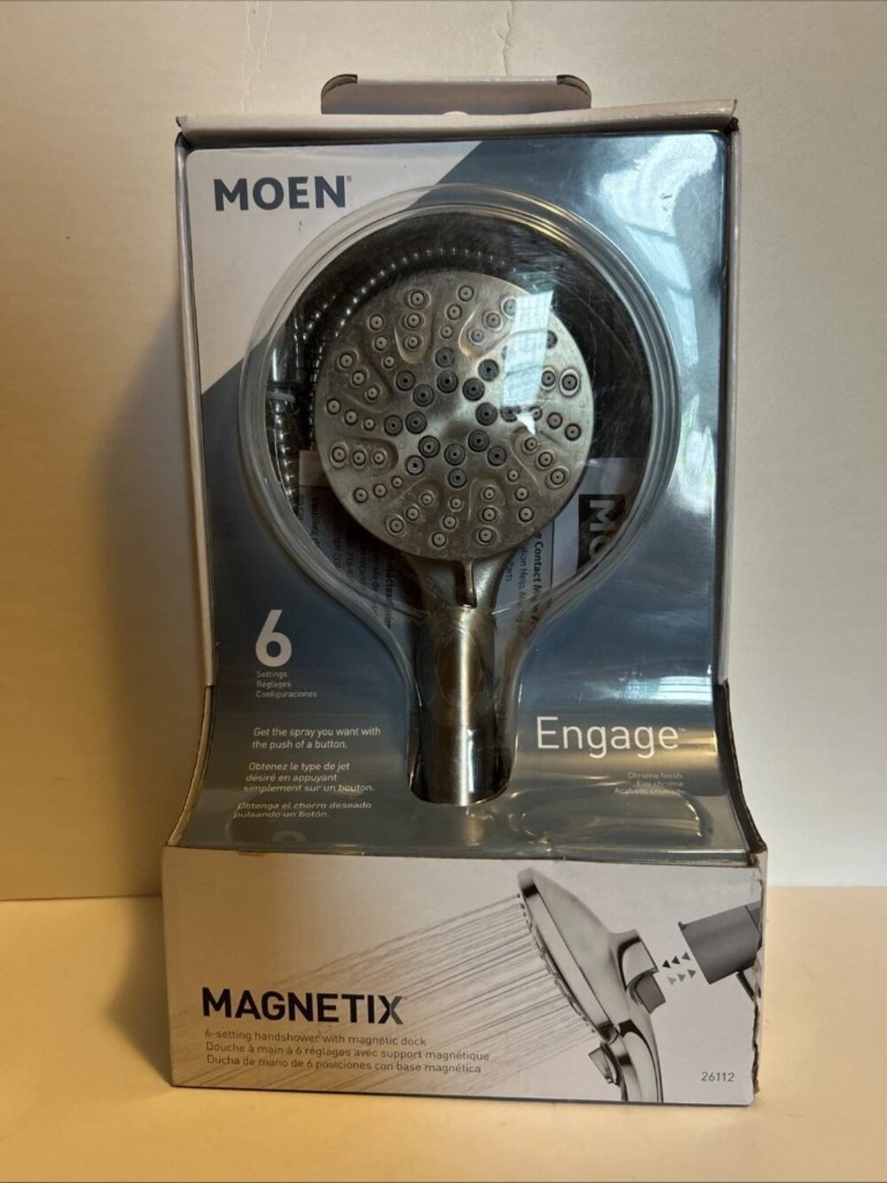 NEW Moen 26112 Engage Magnetix 6-Function Handheld Shower Head Chrome